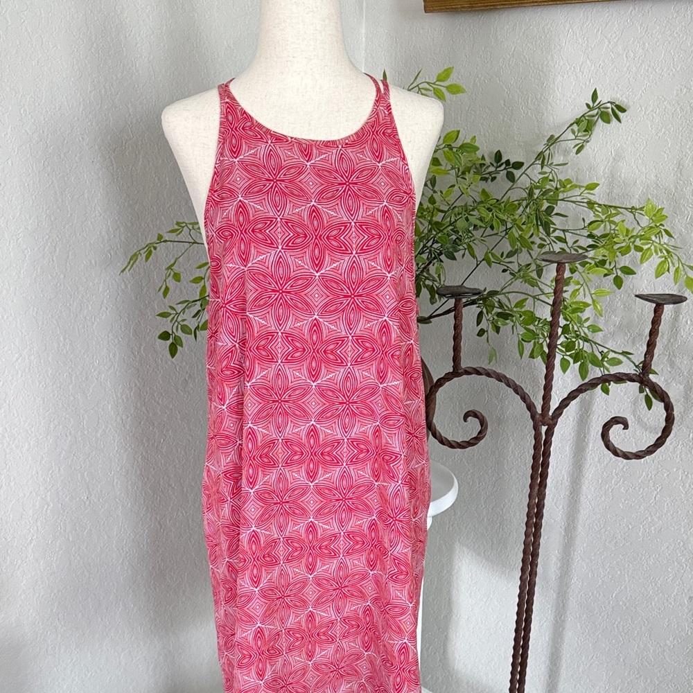 Forever 21 Pink Patterned Midi Dress